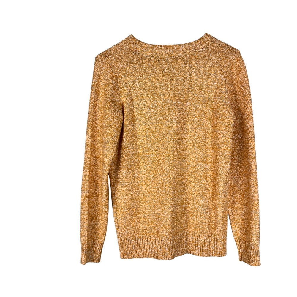 US Polo Assn Womens XS Orange Marled Crewneck Sweater Long Sleeve Pullover Logo - Picture 4 of 11
